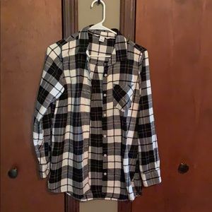 Tunic plaid shirt